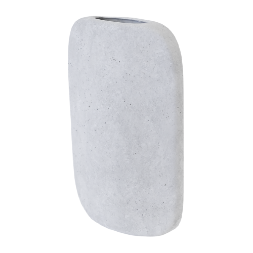 Tall White Wedge Vase