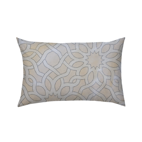 14x24 - Cream w/ Dashed Grey Stripe