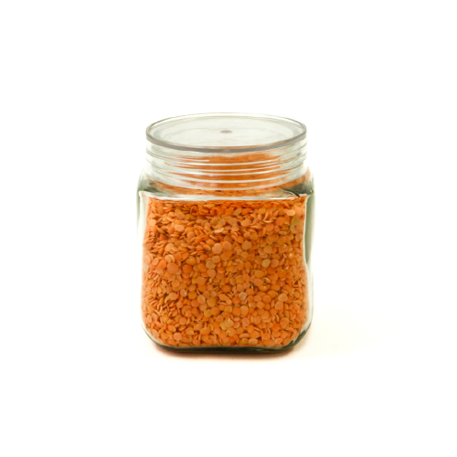 Jar - Square Glass Jar w/Glass lid