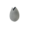 Tall Dimpled Speckled Grey Vase