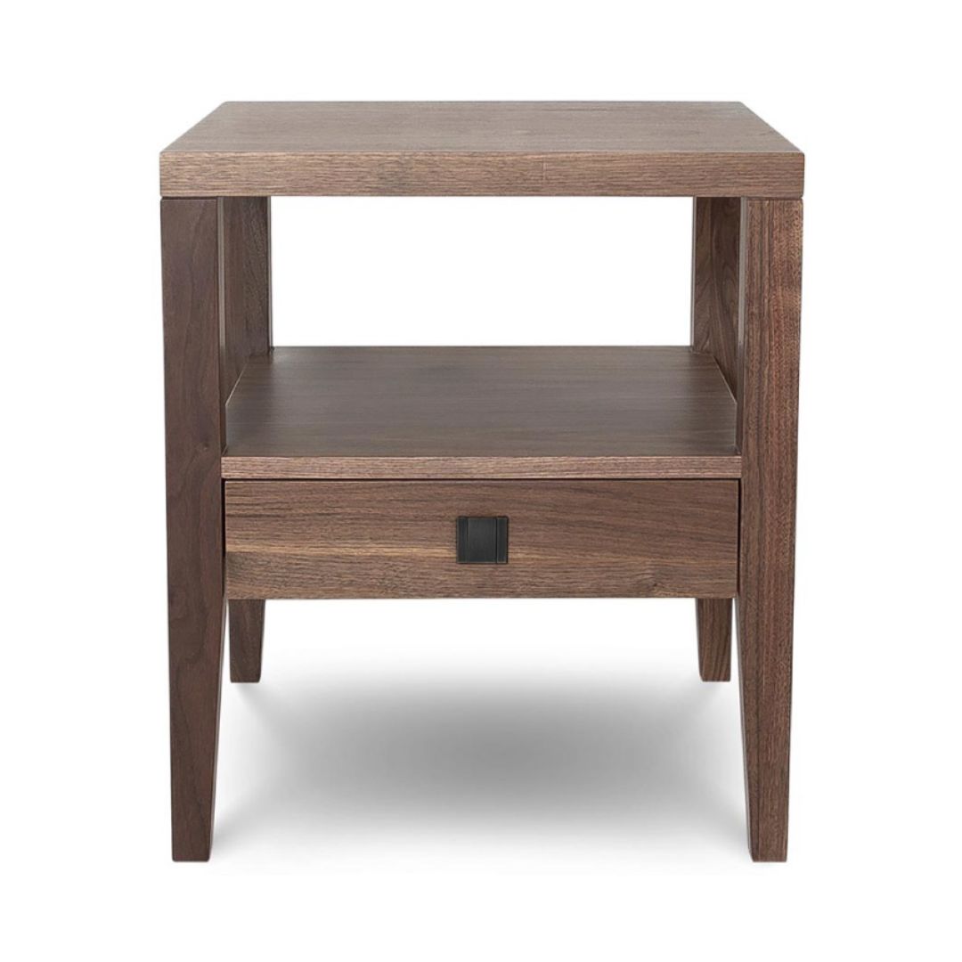 Hara 1 Drawer Frozen Walnut Side Table