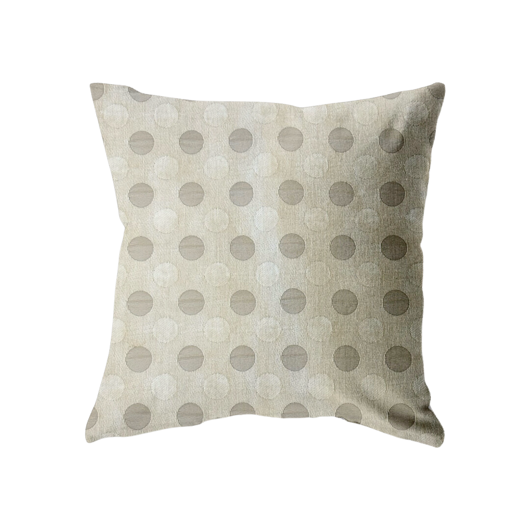 18x18 - Beige Polka Dots
