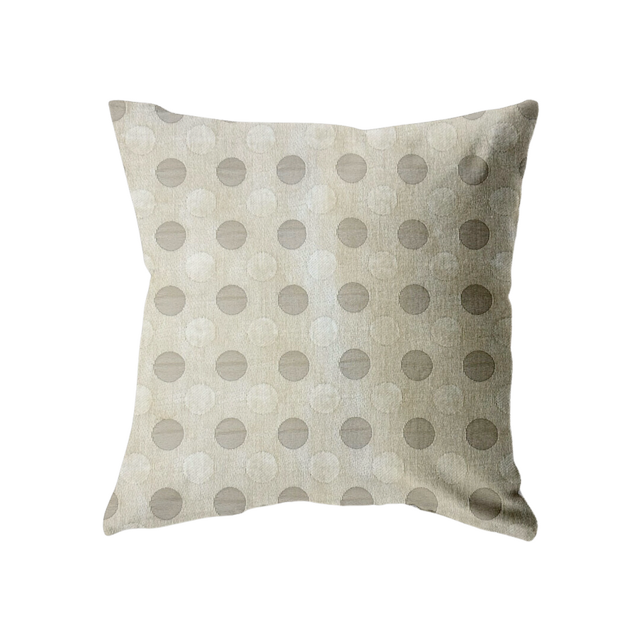 18x18 - Beige Polka Dots