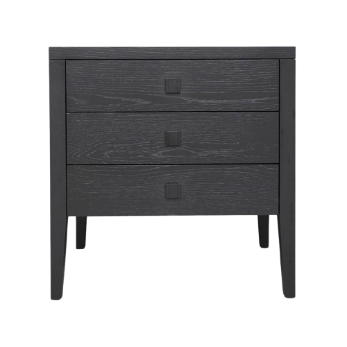 Hara 3 Drawers Black Dresser