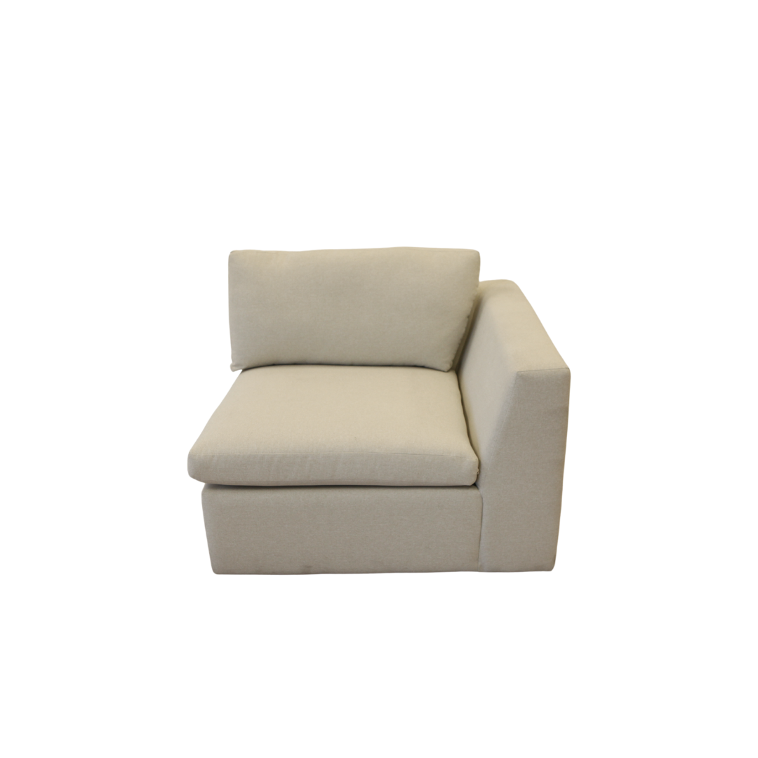 Sectional - Blair Textured Cream Right Facing 37"