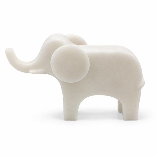 Decor - Elephant Sculpture White