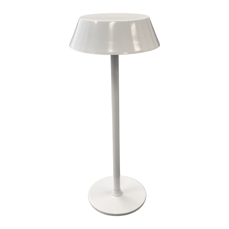 White Tapered Drum Table Lamp