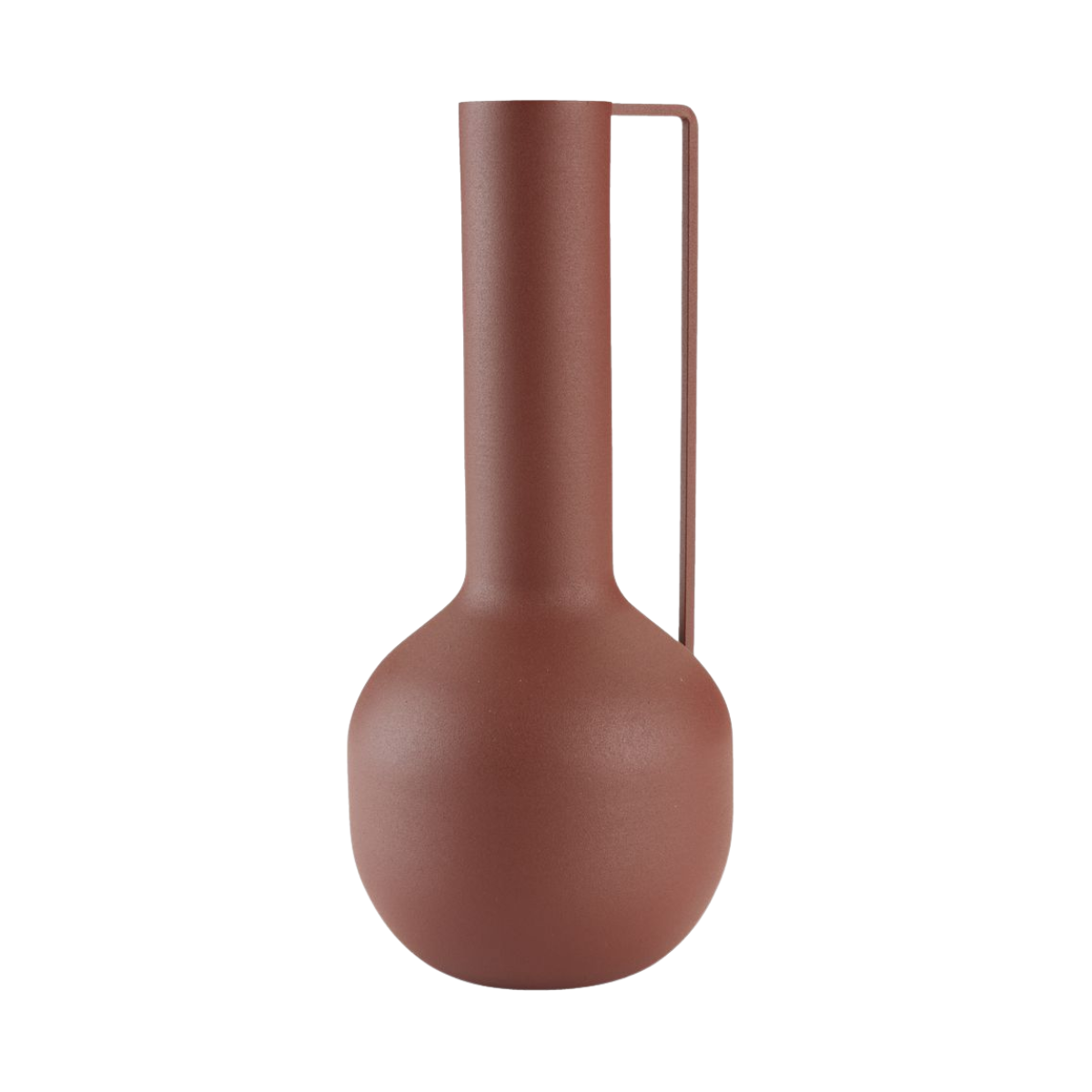 Matte Terracotta Vase with Handle