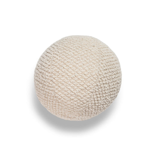 Crush Ball Beige Round Pillow