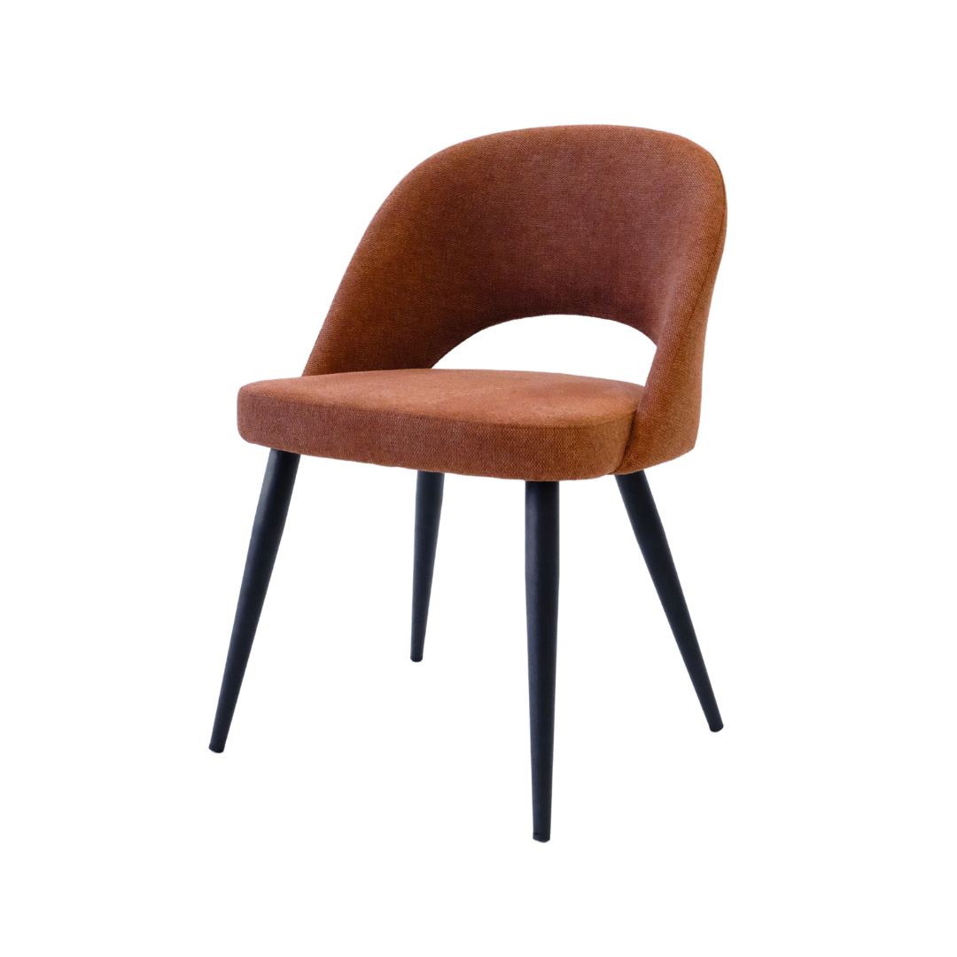 Dining Chair Coco Terracotta w/ Black Legs