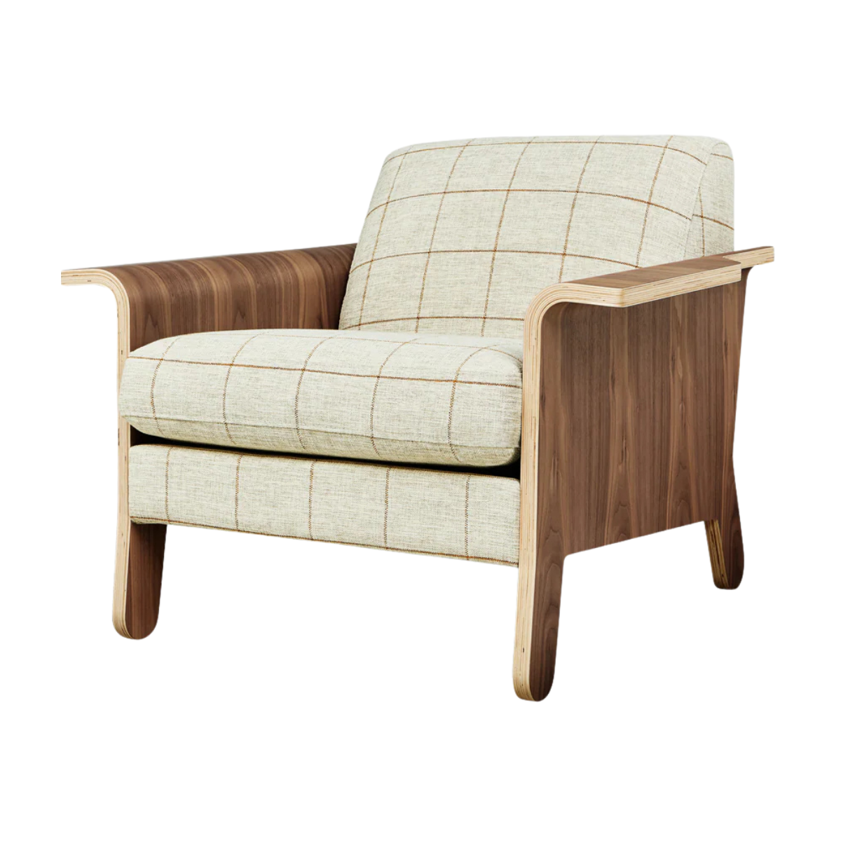 Accent Chair Lodge Lattice Copper Plaid