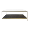 Table - Coffee Table Glass w/ Gold Frame