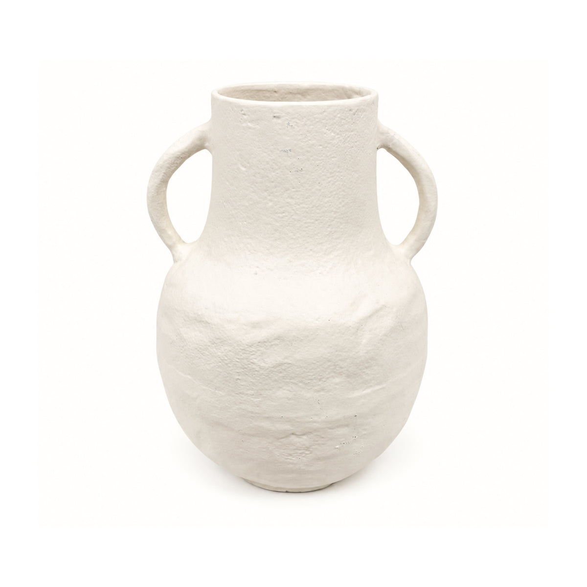 White Textured Amphora Vase