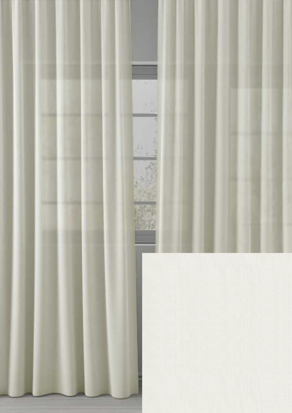 Drapery Panel - Fluid 0147 Sugar W118"