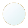 Round Gold Thin Frame Mirror