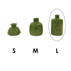Vase - Large Embossed Stoneware Green
