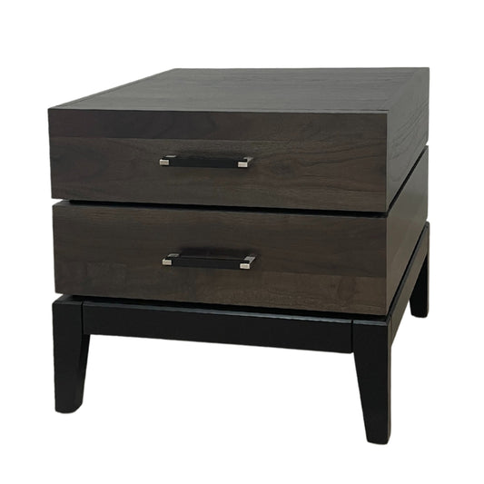 Charcoal Wood Definity Side Table