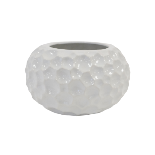 White rippled Large Bowl