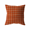 18x18 - Plaid Orange, Grey, White