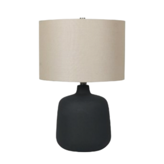 Ceramic Iron Ore Black Table Lamp