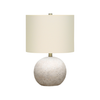 Table Lamp in Grey Concrete with Ivory Shade