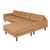 Sectional - Miller Caledon Amber w/Walnut Base 103"