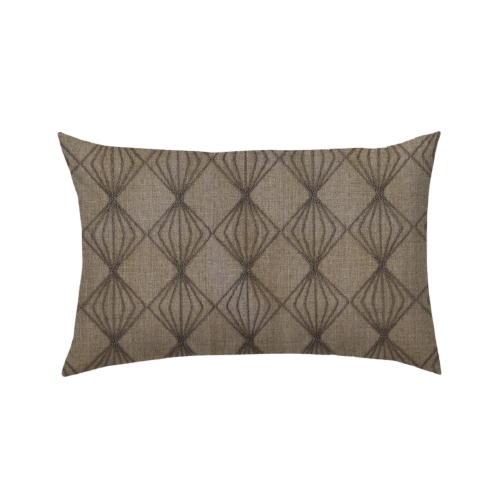 24x14 Beige with Brown Embroidery Geometric
