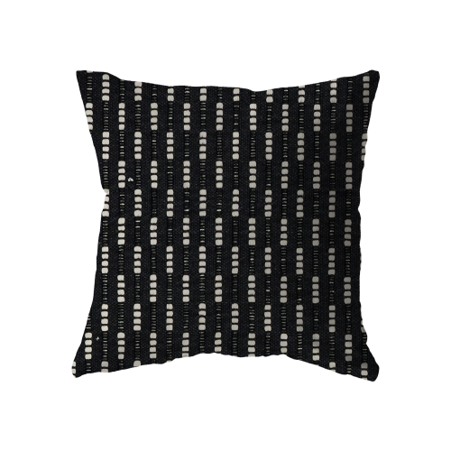 18x18 Black with White Broken Stripes Pattern