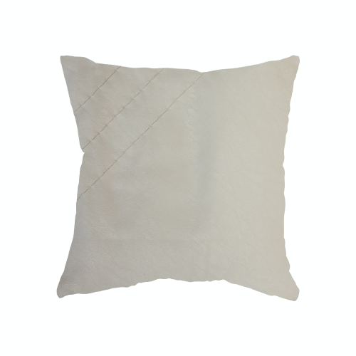 18x18 - Light Grey Leather Various Stitching