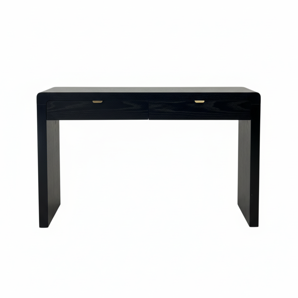 Console Table Black w/ 2 drawers