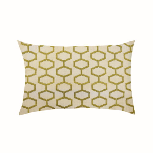11x14 - Yellow Embroidered Geometric
