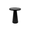 Round Black Wooden Side Table Medium