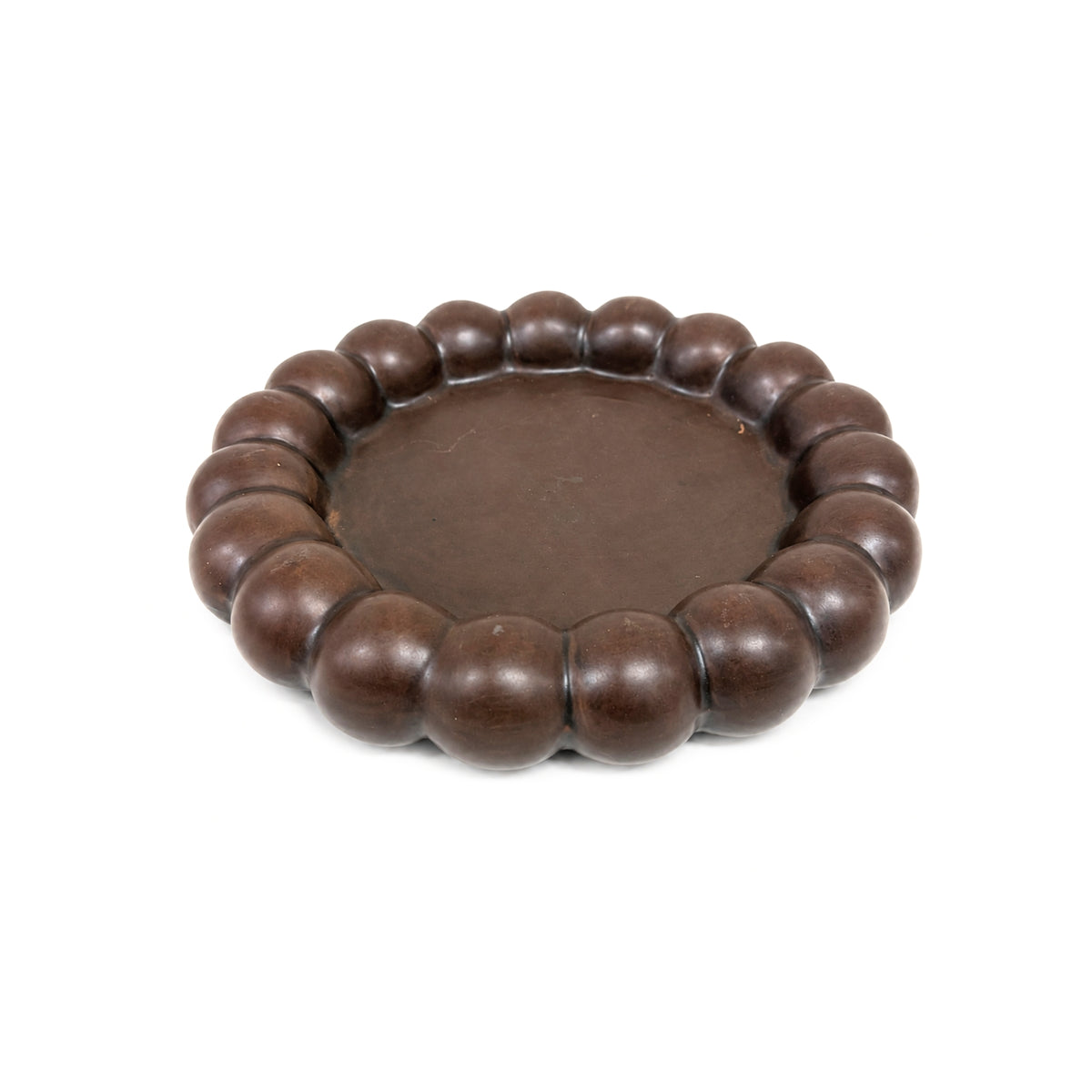 Ceramic Brown Embossed Edge Tray