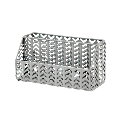 Card Holder Grey Metal Arrows