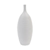 White Ceramic Lined Tall Vase