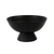 Black Matte Ceramic Footed Round