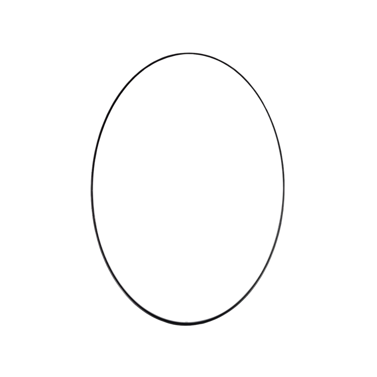 Black Oval Antique Mirror