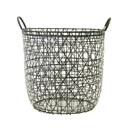 Basket - Black Wire Large w/Handles