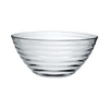 Clear Glass Textured Striped Bowl