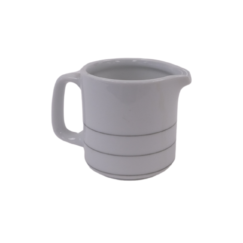 Milk White w/ Grey Stripe