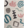 5x8 Kids Cream With Colour Shapes Rug