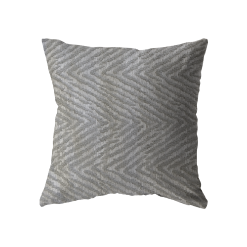 18x18 Zebra Chevron Taupe and Grey