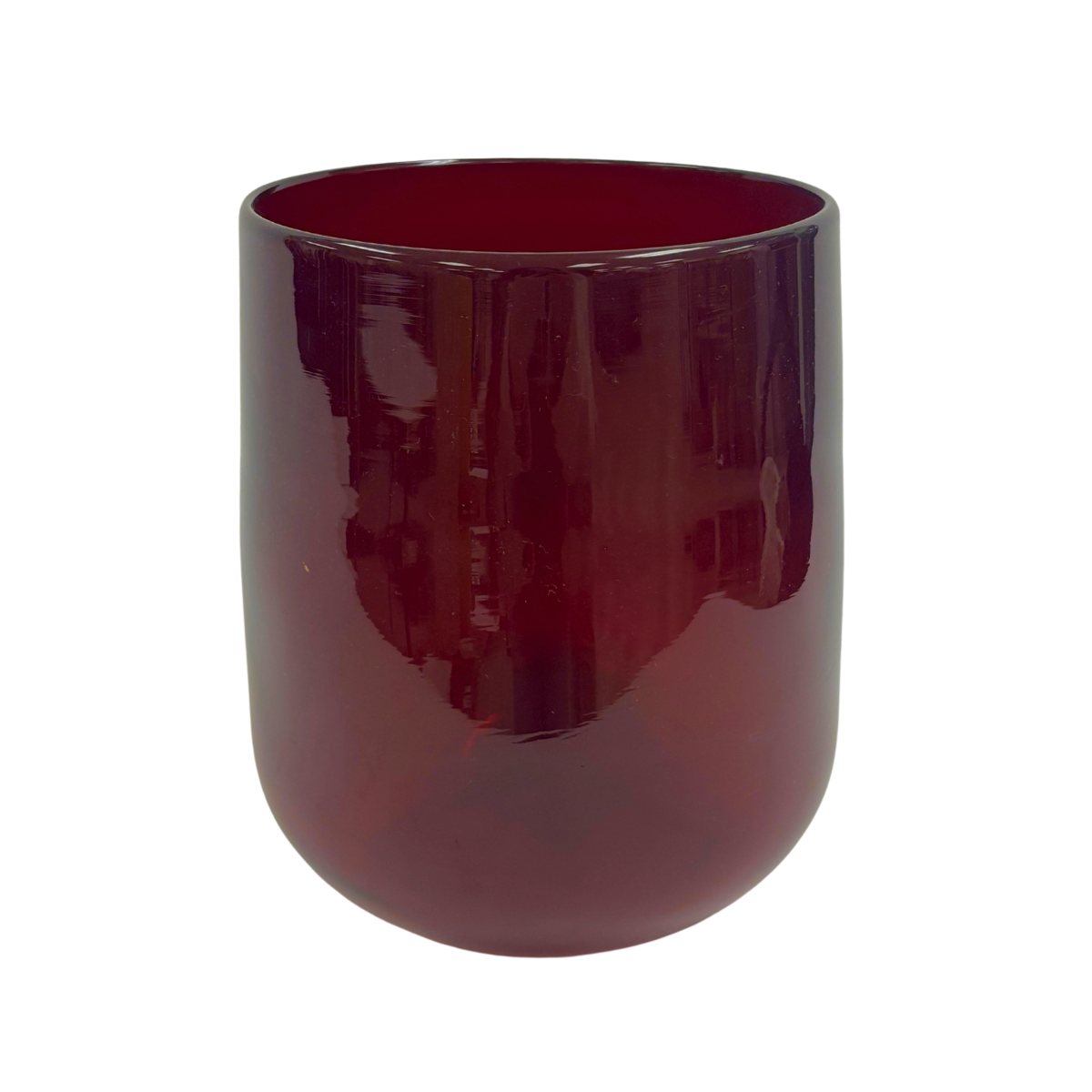 Medium Glass Red Vase