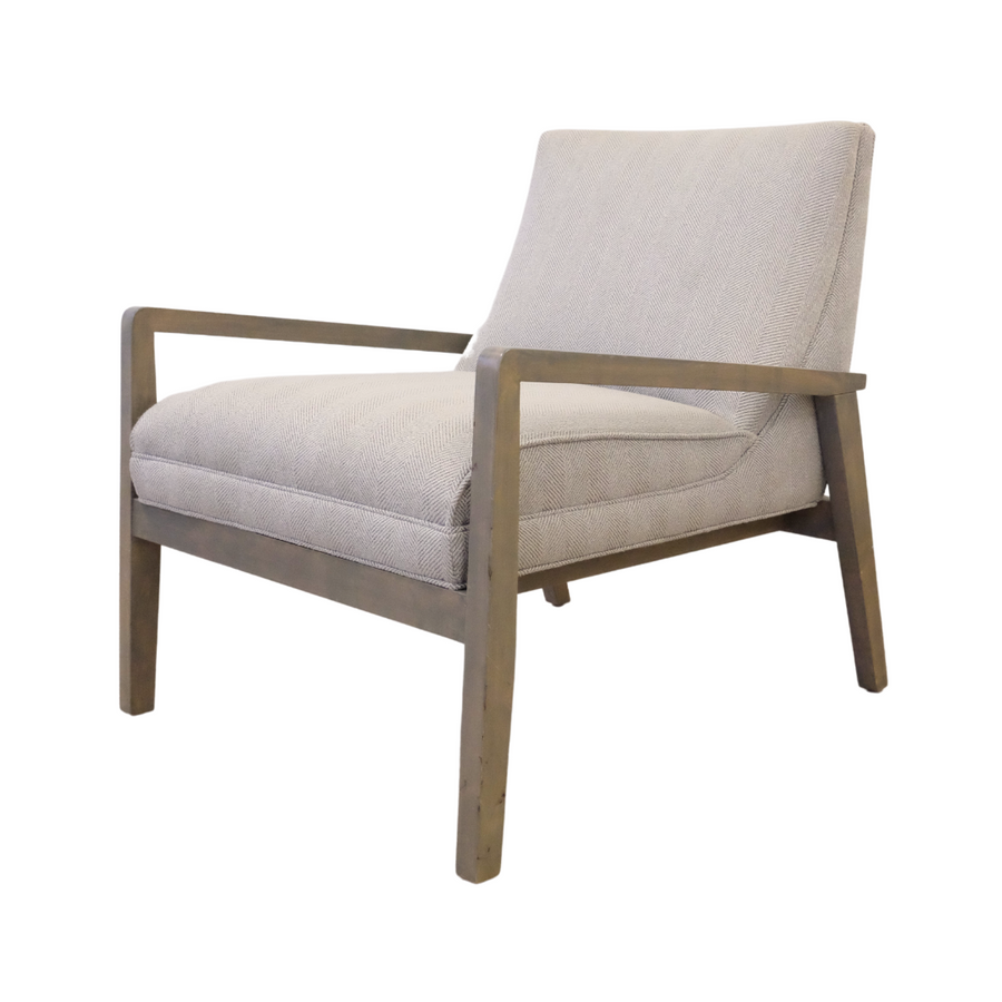 Accent Chair - Jack Cream & Grey Herringbone
