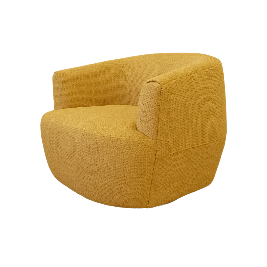 The Drum Yellow Swivel Chair
