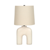 Table Lamp in Cream Resin