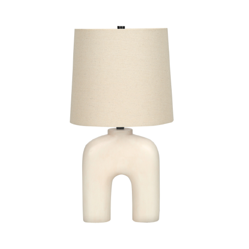 Table Lamp in Cream Resin
