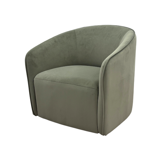 Olive Green Velvet Accent Chair