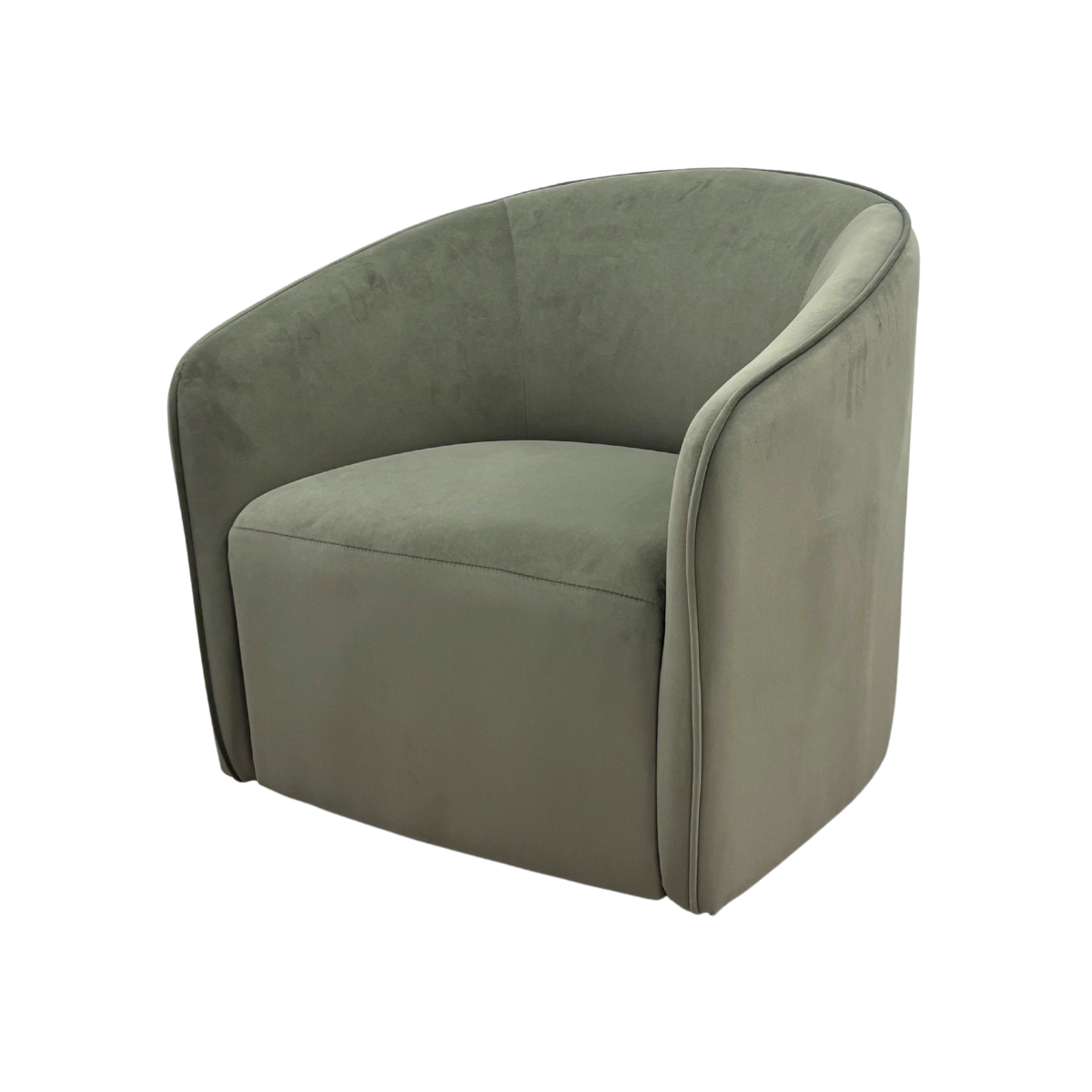 Olive Green Velvet Accent Chair