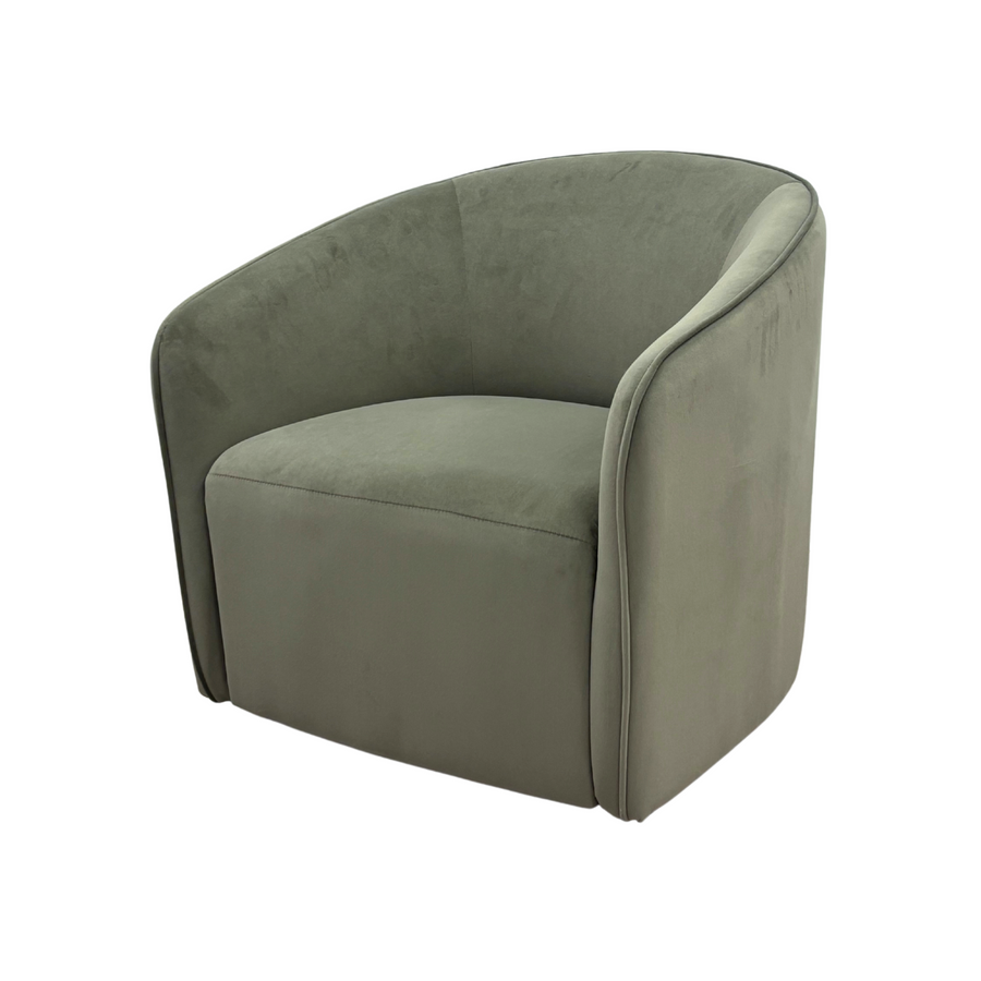 Olive Green Velvet Accent Chair